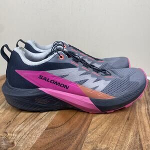 Salomon Sense Ride 5 Plum Kitten Pink Glow Womens Black Size 7.5 Running Shoes
